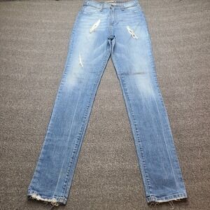 Gjg‎ Denim Womens Size 9 Light Wash Distressed Skinny Jeans Katy 2